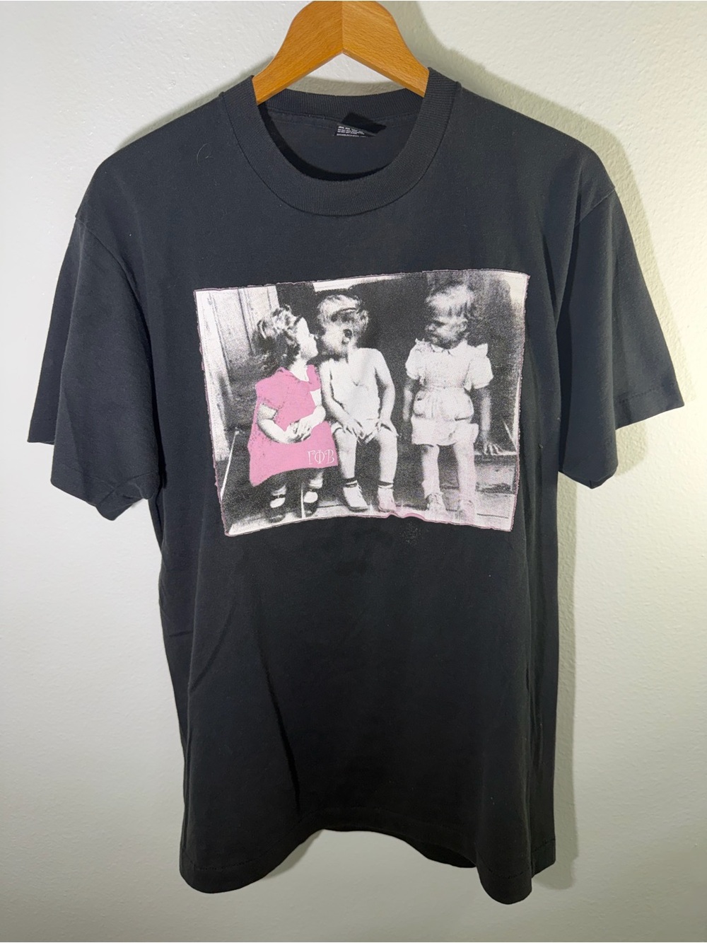 Men’s Vintage Single Stitch Black Graphic T Shirt